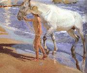 Joaquin Sorolla Horse bath china oil painting artist